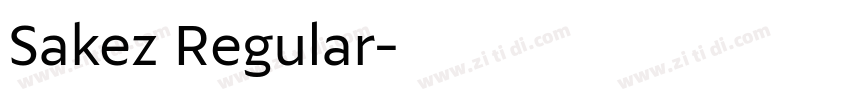 Sakez Regular字体转换